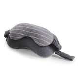Multi-Function Business Travel Neck Pillow & Eye Mask w/ Storage Bag - Gleesbuy