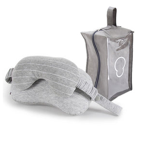 Multi-Function Business Travel Neck Pillow & Eye Mask w/ Storage Bag - Gleesbuy