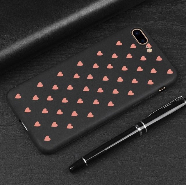 Abstract Lover Face Black Soft TPU Matte Case For iPhone 8 7 Plus XS Max XR Case Fundas Coque Cover For iPhone 6 6s X 5S SE Case - Gleesbuy