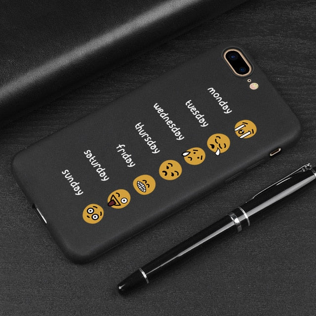 Abstract Lover Face Black Soft TPU Matte Case For iPhone 8 7 Plus XS Max XR Case Fundas Coque Cover For iPhone 6 6s X 5S SE Case - Gleesbuy