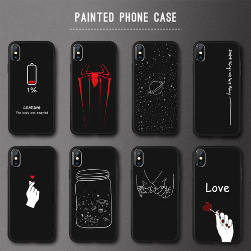 Animal Love Heart Soft TPU Silicone Cases for iPhone 5 S SE X Phone Case For iPhone 6s 6 7 8 Plus XS Max XR Coque Frosted Fundas - Gleesbuy