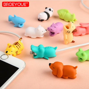 Cable Bite Protectors For iPhone Cable Winder Phone Accessory Holder Chomper Rabbit Dog Cat Animal Doll Model Funny Dropshipping - Gleesbuy