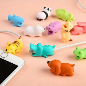 Cartoon Animals Data Line Protector For Iphone X XS Max XR 7 8 Plus 6 6S 5 5S Case For Huawei P20 Lite P Smart Phone Accessory - Gleesbuy