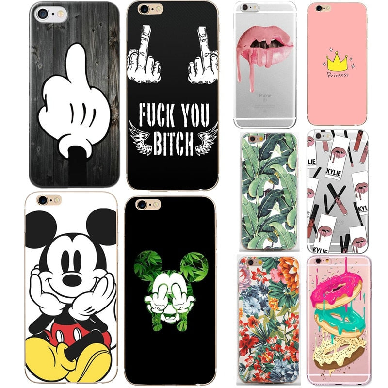 Case For iphone 5s 5 s se Case Cover Mickey Minnie Silicone Soft Shell Cover For Apple iPhone 6s 6 s 7 8 plus xs x 10 Bags Funda - Gleesbuy