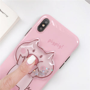 Cute cartoon pig quicksand Squishy For Any  phone - Gleesbuy