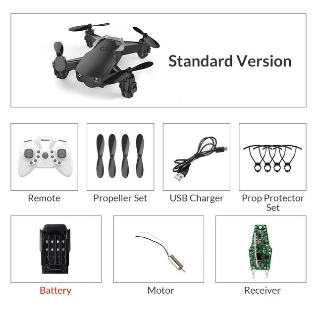 Eachine E61/E61hw Mini Drone With/Without HD Camera High Hold Mode RC Quadcopter RTF WiFi FPV Foldable RC Drone - Gleesbuy