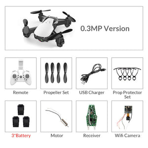 Eachine E61/E61hw Mini Drone With/Without HD Camera High Hold Mode RC Quadcopter RTF WiFi FPV Foldable RC Drone - Gleesbuy