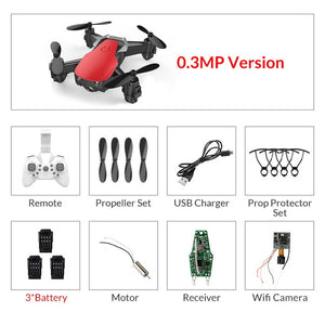 Eachine E61/E61hw Mini Drone With/Without HD Camera High Hold Mode RC Quadcopter RTF WiFi FPV Foldable RC Drone - Gleesbuy