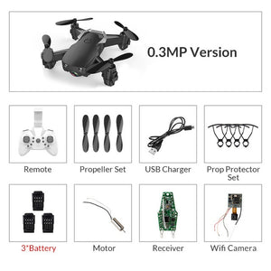 Eachine E61/E61hw Mini Drone With/Without HD Camera High Hold Mode RC Quadcopter RTF WiFi FPV Foldable RC Drone - Gleesbuy