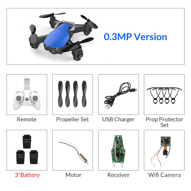 Eachine E61/E61hw Mini Drone With/Without HD Camera High Hold Mode RC Quadcopter RTF WiFi FPV Foldable RC Drone - Gleesbuy