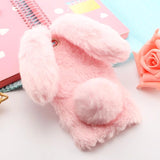 Cute Rabbit Hairy Warm Fur Cover for Any iPhone - Gleesbuy