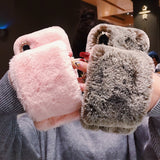 Cute Rabbit Hairy Warm Fur Cover for Any iPhone - Gleesbuy