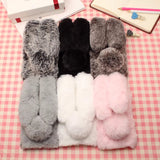 Cute Rabbit Hairy Warm Fur Cover for Any iPhone - Gleesbuy