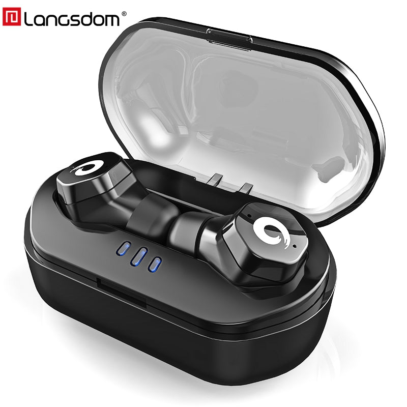 Langsdom F8 Wireless Bluetooth Earphone Touch Control - Gleesbuy