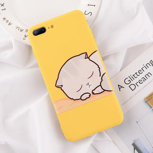 Lovebay Phone Case For iPhone 6 6s 7 8 Plus X XR XS Max Cute Cartoon Letter Deer Smiley Face Soft TPU For iPhone 5 5S SE Cover - Gleesbuy