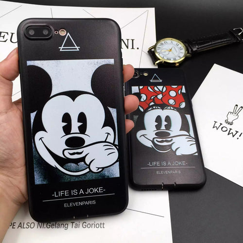 Lovely Mickey Minnie Mouse Silicone Case for iPhone 7 6s Case Soft Silicon Phone Cases Back Cover For iPhone 7 6 6s Plus coque - Gleesbuy