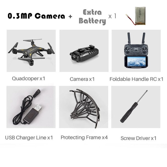 Professional KY601S Foldable Camera Drone HD Remote Control Quadcopter Helicopter 4 Channel Long Lasting timely transmission - Gleesbuy