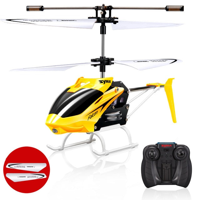 Syma Official W25 RC Helicopter 2 CH 2 Channel Mini RC Drone With Gyro Crash Resistant RC Toys For Boy Kids Gift Red Yellow - Gleesbuy