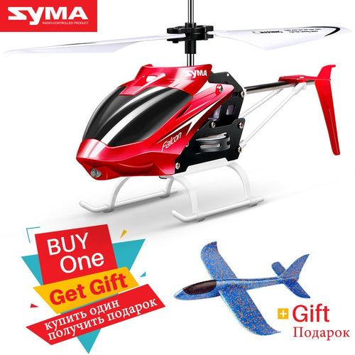 Syma Official W25 RC Helicopter 2 CH 2 Channel Mini RC Drone With Gyro Crash Resistant RC Toys For Boy Kids Gift Red Yellow - Gleesbuy