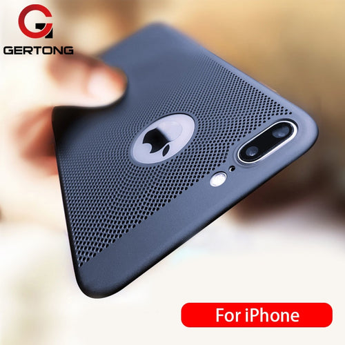 Ultra Slim Phone Case For iPhone 6 6s 7 8 Plus Hollow Heat Dissipation Cases Hard PC For iPhone 5 5S SE Back Cover Coque X S MAX - Gleesbuy