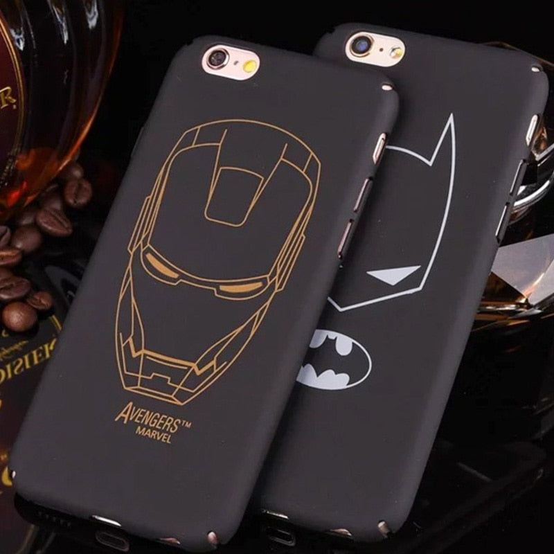 Ultra Thin Marvel Batman Case for Coque iPhone 6 6s 7 8 Plus Star wars Storm trooper Ironman Suprem Man Cover for iPhone 8 case - Gleesbuy