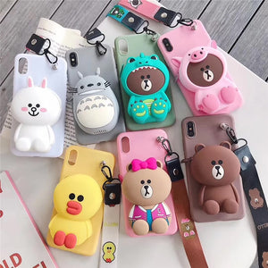 3D Cute  Wallet Phone Case - Gleesbuy