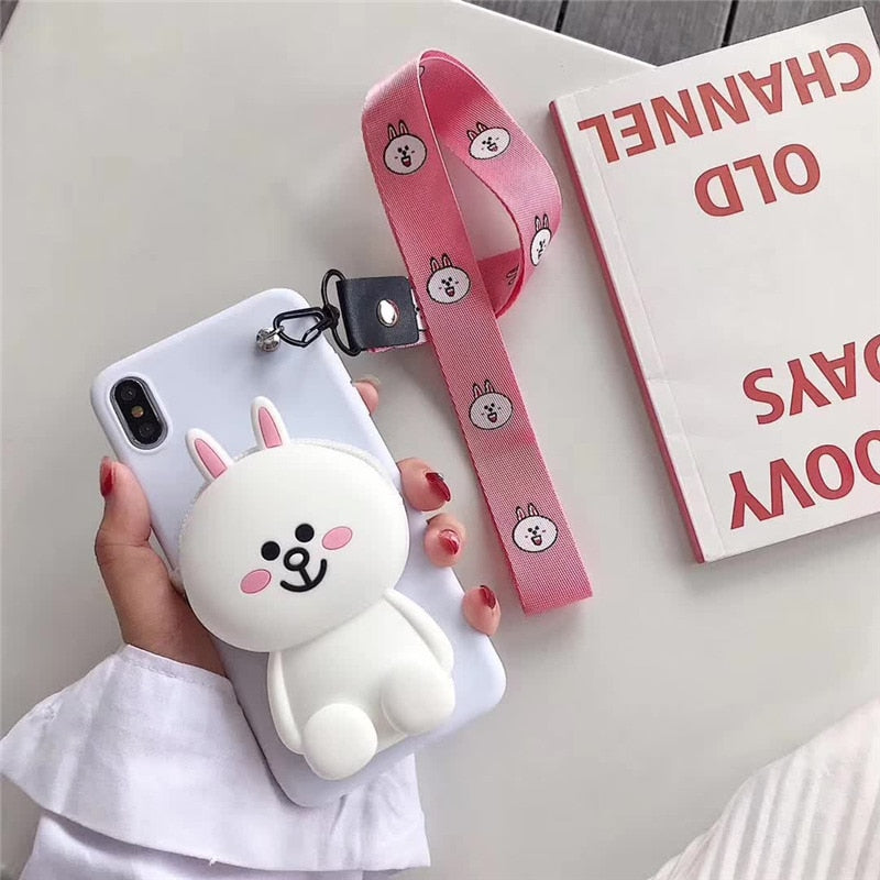 3D Cute  Wallet Phone Case - Gleesbuy