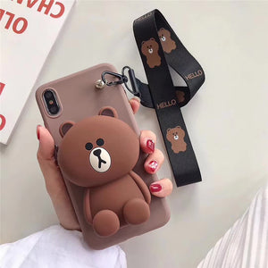 3D Cute  Wallet Phone Case - Gleesbuy