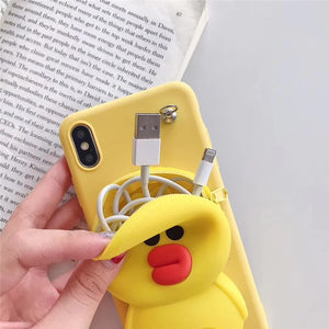 3D Cute  Wallet Phone Case - Gleesbuy