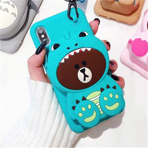 3D Cute  Wallet Phone Case - Gleesbuy