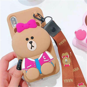 3D Cute  Wallet Phone Case - Gleesbuy