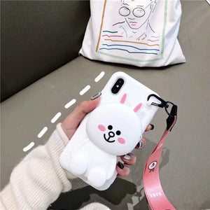 3D Cute  Wallet Phone Case - Gleesbuy