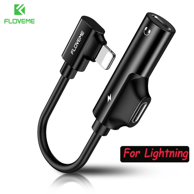 FLOVEME 2 in 1 For Lightning Audio Adapter Charger - Gleesbuy