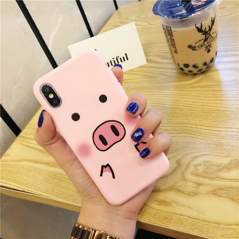 Cute Cartoon Pig Phone Case For Any iphone - Gleesbuy