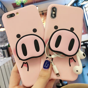 Cute Cartoon Pig Phone Case For Any iphone - Gleesbuy