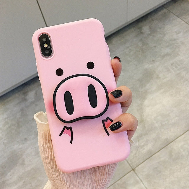 Cute Cartoon Pig Phone Case For Any iphone - Gleesbuy