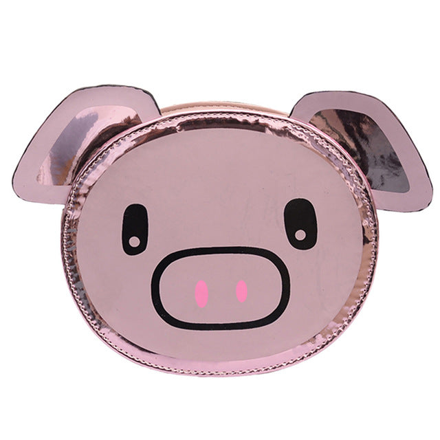 Fashion Girls Leather Chain Wild Cute Cartoon Pig Bag - Gleesbuy